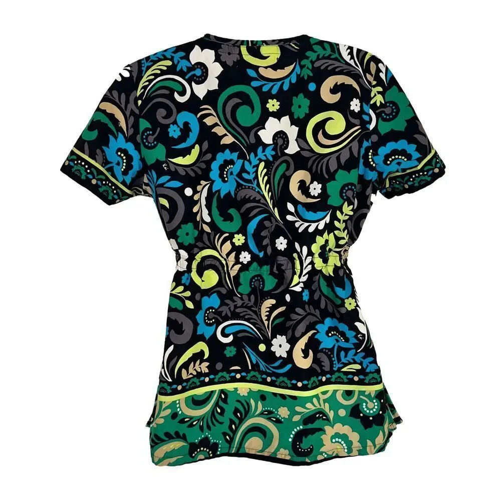 Women's Koi by Kathy Peterson Top S Black Green